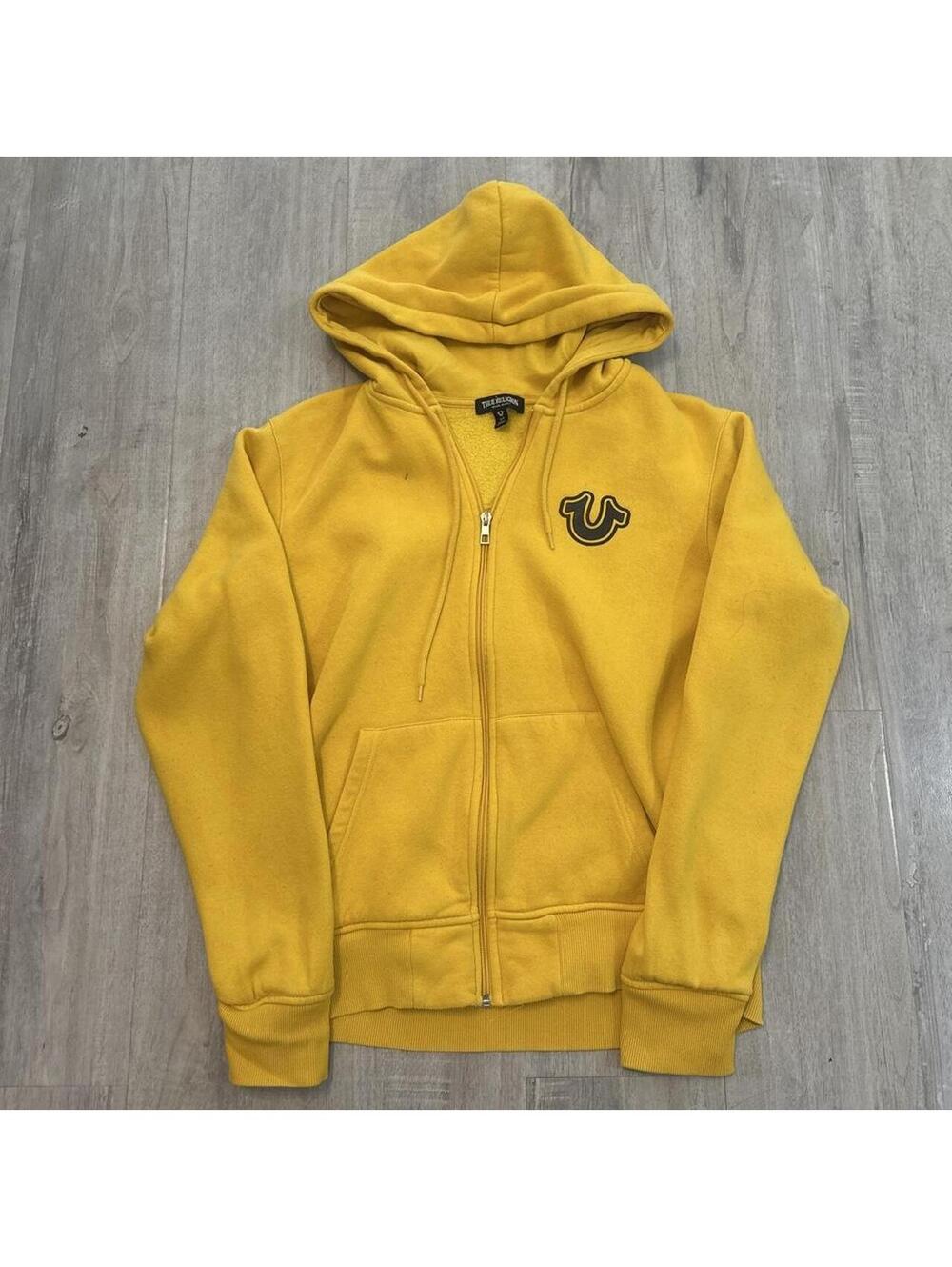 True Religion Men's Yellow Hoody
